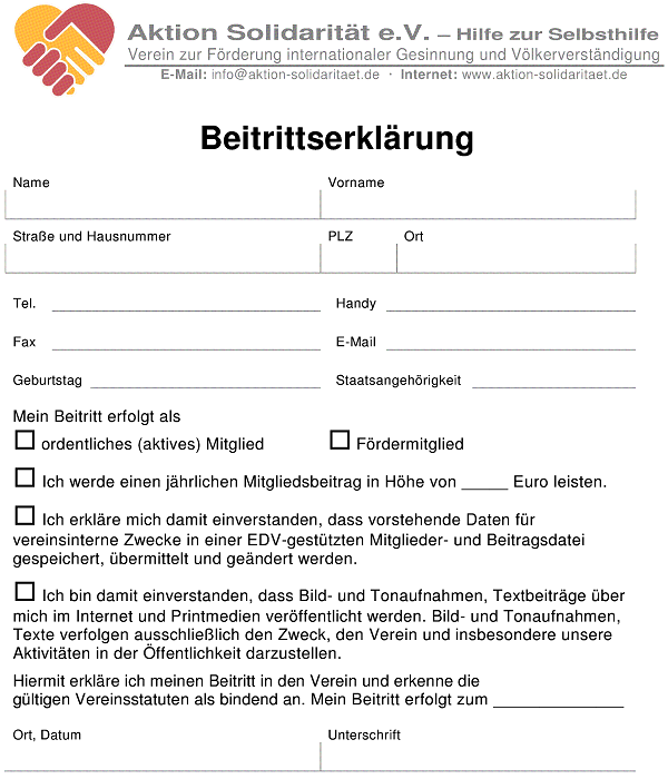 Beitrittserklrung